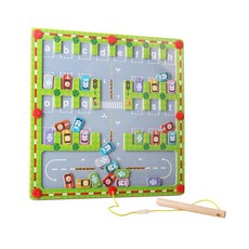 JC 유치원 생일 선물을위한 나무 자석 편지 미로 게임 편지 학습, 30cmx23cmx2.1cm, 남자 여자, 여러 가지 빛깔의, 1개