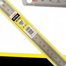스텐 직자 유광 150mm 제도 측정 눈금 정밀 금속 막대자 쇠자, 1개