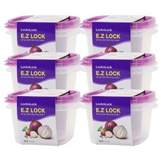 락앤락 보관이 간편한 이지락 간편용기 밀폐용기 정사각 970ml 2P, 6개, 단품