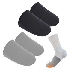 2 Pairs Neoprene Toe Covers for Cycling Skiing Ice Bath Reusable Feet Toe Caps Socks for Cycling, X-Large