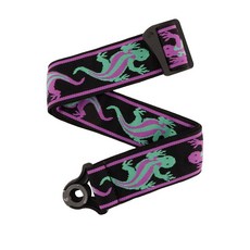 D'Addario Auto Lock 빈티지 플래닛 웨이브 선즈 실버, Green/Purple