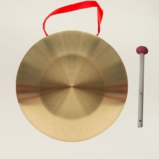 징 꽹과리 황동 국악기 세트 미니 소형 공연 연주, 1개, 42cm