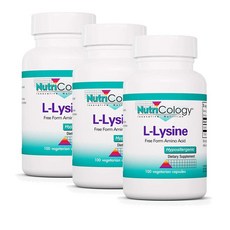 뉴트리콜로지 L-라이신 500mg 캡슐 Nutricology L-Lysine, 3개, 100정
