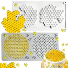 Acxydm 대형 거북이 잎 퐁당 몰드 2피스 잎 몰드 실리콘 야자수 잎 질경이 잎 초콜릿 몰드 세트 열대 식물 잎 몰드 설탕 공예 컵케익 쿠키 만들기용 3D 실리, 대형 벌집