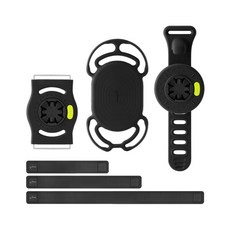 Bone蹦克 單車/跑步手機綁接套組 單車手機架 手機支架 單車配件 跑步手機綁, 黑色, 1個