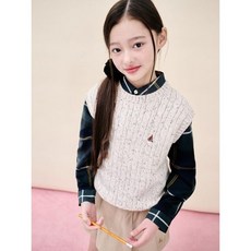 빈폴키즈 클래식 기본형 케이블 베스트 베이지 BI5X51U03A 2646179