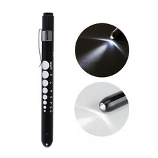 동공펜 LED 라이트펜 간호사 군인 군대 훈련소 불빛 후레쉬 볼펜 펜, 1개, 블랙