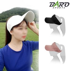 (1+1) 여성 니트 골프모자 4계절 썬캡 여자 필드 썬바이저, 화이트+블랙