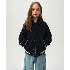 스탠다드 키즈 STANDARD KIDS 칼라드 스웨트 바시티 재킷 [블랙] MKFJJ2K08-BK 684584