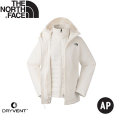 The North Face 女 DV防水兩件式化纖外套 AP 沙丘白