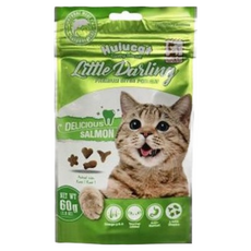 HULUCAT卡滋化毛潔牙餅(60g) 貓點心 貓零食 貓餅乾 貓潔牙餅 潔牙餅乾 貓零食 排毛球 清潔牙齒, 1, 60g, 鮭魚