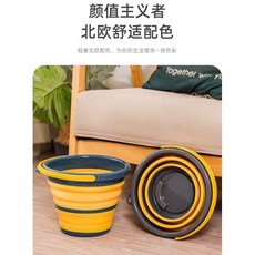 5L摺疊水桶 家用車用便攜矽膠 戶外釣魚伸縮, 1個