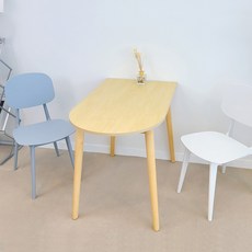 카미코코 LPM 4컬러 반타원 1000X600 테이블 (원목다리), 올네추럴