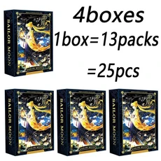 세일러 문 취미 컬렉션 카드 아름답고 매력적인 마법 소녀 절묘한 창의적 에나멜 디자인 캐릭터 선물, 04 4 Boxes