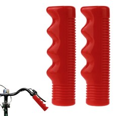 [ 1209582 ] 핸들바 그립 1쌍 레드 그립 자전거 전문 교체품 자전거 세발자전거 산악 자전거용 1.9cm(3/4인치) 미끄럼 방지, [ 1209582 ] 핸들바 그립 1쌍, 레드 그립,