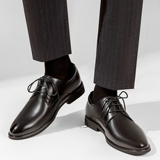 남자캐주얼화 직장인 유광 뾰족코 남성구두 로우굽 정장구두 하객룩