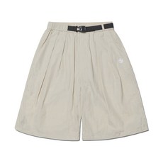 [노매뉴얼] SHADE BELTED SHORTS - SAND GRAY