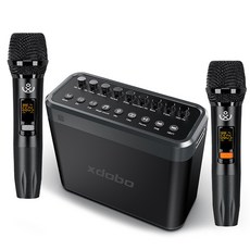 XDOBO 喜多寶 Tuner 200W 超強專業級便攜式直播K歌 無線麥克風藍牙TWS互聯音響, 【喜多寶 Tuner 200w音響】+2支麥克風