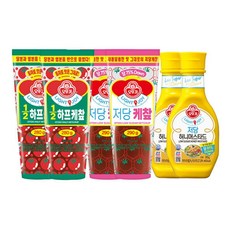 LIGHTJOY 2하프케찹 + LIGHTJOY 저당 케찹 + LIGHTJOY 저당 허니머스타드 각2개씩, 6개, 280g