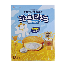 롯데 카스타드 우유크림맛, 414g, 1박스