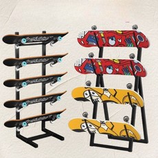 스노우보드거치대 보관대 스탠드 랙 블랙벽걸이2단4단 디스플레이 장비, 1개, 부속품 스케이트보드/레드 하트 알파벳