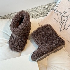 구름몽글퍼부츠 아동 퍼부츠 실내화 털부츠 겨울 보온 룸슈즈 포근한 양털