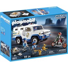 playmobil 摩比人積木運鈔車組PM9371，超萌角色扮演，安全無毒材質，培養動手能力, 1個