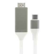 Type-C to HDMI 케이블 ET-CH100, 2m, 화이트, 1개