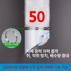 정화조 pvc 트랩 배수관 커버 오수받이 덮개 악취역류방지, 기본 색상