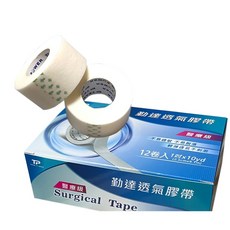 TP TEAM POWER 勤達 白色透氣膠帶 1吋 12卷/盒 (未滅菌), 1個