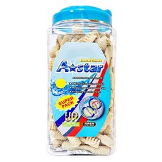 A★star 亮白雙頭潔牙骨 維護牙齦健康 減少牙垢 保持口氣清新, 1.9kg, 1桶