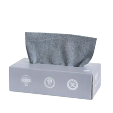 抽取式超細纖維清潔布 多用途吸水抹布 乾濕兩用可重複使用 星空灰 20x20公分, 1個