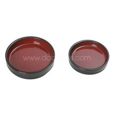 적색 칠기 중국집 단무지그릇 기름장 소스 접시 2size, 대 114x29mm, 1개