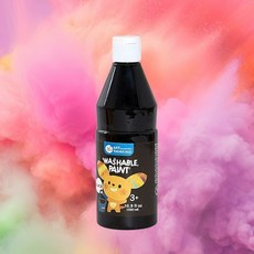 물로 지워지는 검정 물감 워셔블페인트 500ml 가족놀이 어린이집교구, 1개