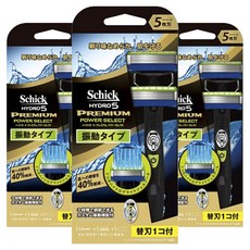 Schick 舒適牌 水次元5優質刮鬍刀+替換刀片組, 3個