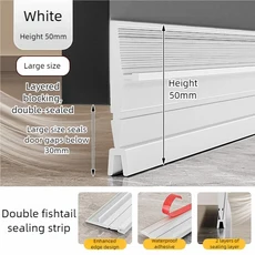 새로운 문 하단 밀폐 스트립 방풍 먼지 가드 비 단열재 실러 홈 하드웨어, 05 White-Big