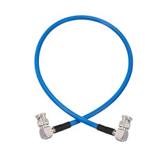 슈퍼배트 SDI 케이블 짧은 BNC 2피트 3G/6G/12G 블루 벨덴 1694A HD-SDI/3G-SDI/4K/8K 모니터 지원 정밀 비디오 직각-직각, 직각에서 직각까지, 2ft, 1개