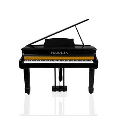 HANLIN 白色三角鋼琴，優雅外觀渾厚音色，專業演奏及家庭娛樂首選, Black, 1個, P-GP90S-BK