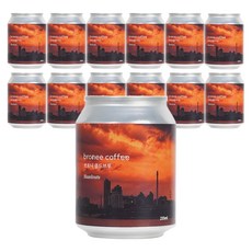 브로니커피 아메리카노 더치커피 콜드브루 캔커피, 12개, 헤이즐넛 235ml