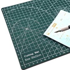 프라모델 모형용 A4 양면 커팅매트 - 프라모델 건담 건프라 모형 마스킹 아트나이프, A4 블랙 커팅매트, 1개