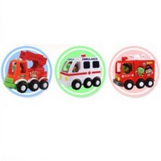 Oce 응급차 풀백 미니카 3P세트 앰블런스 소방차 사다리차 미니 자동차 놀이 동작 작동 완구 풀백카