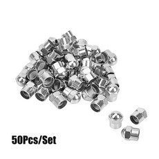 베스토 100Pcs 자동차 바퀴 타이어 밸브 스템 캡 범용 플라스틱 밀폐 커버 액세서리 공기 압력 크롬 도금, 50PCS