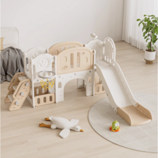 실내 놀이터 유아 미끄럼틀 가정용 정글짐 놀이시설 best, 1개, D. 베이지 소공간+통로+미끄럼