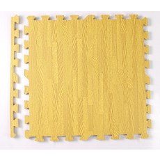 米色木紋拼接地墊 寶寶遊戲墊 兒童爬行墊 安全防護墊 居家防撞墊, 日本高品質【淺木紋】8入