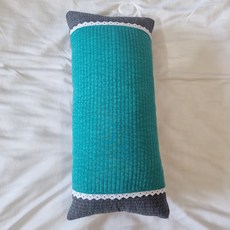제일조아 메밀베개 순면 피그먼트 낮잠 라운드베개 사각 경추 피그레스낮잠 45x20(청록)cm, 단품