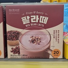 노브랜드 팥라떼 수량, 1박스, 20개입, 18g