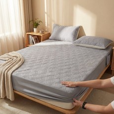 Roomxyd 매트리스커버 사계절 침대커버 항균 진드기방지 침대방수패드 사이드 포켓