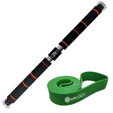 비핏 안심철봉 일반형 + 풀업 밴드, 그린