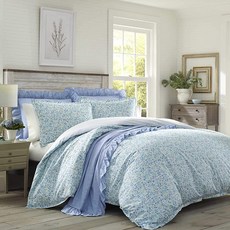 Laura Ashley Jayne Collection 럭셔리 프리미엄 울트라 소프트 이불 세트 가볍고 컴포트 침구 홈 데코 스타일시한 디자인 윈터 그린