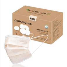 오가닉랩 내추럴 코튼 마스크 대형, 30매입, 1개, 화이트